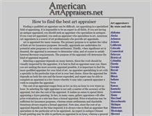 Tablet Screenshot of americanartappraisers.net